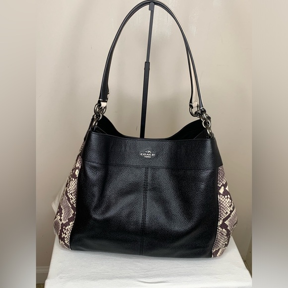 AUTHENTIC COACH LEXY W/ SNAKE EMBOSSED - Picture 1 of 14